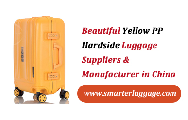 Beautiful Yellow PP Hardside Luggage Suppliers