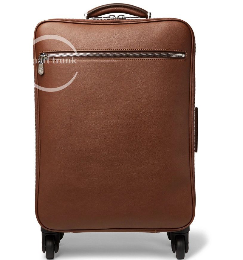 Genuine Leather Trolley Luggage Wholesale for Business Travel