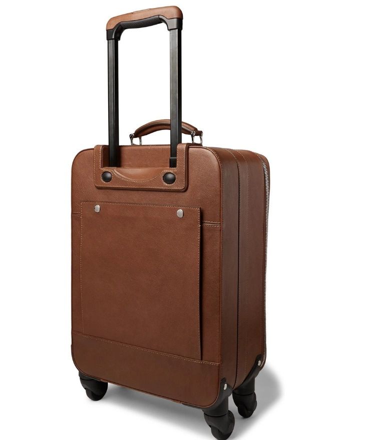 Genuine Leather Trolley Luggage Wholesale for Business Travel