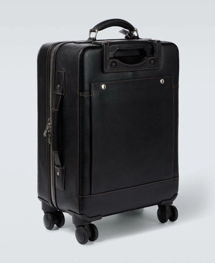 Genuine Leather Trolley Luggage Wholesale for Business Travel